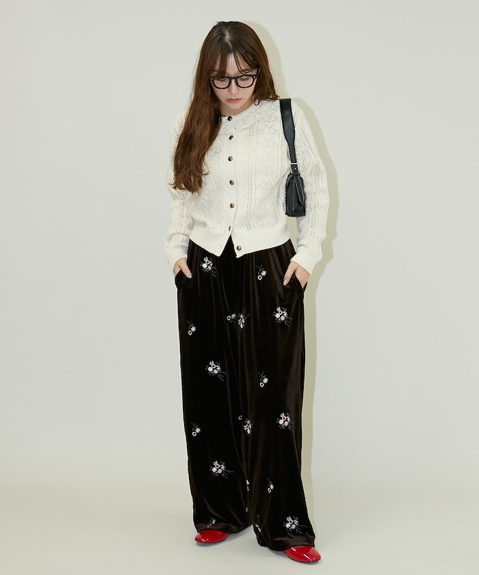 ちぃ出品 PUBLUX/花刺繍 ベロア イージーパンツ 限定展開｜Daytona Park(FREAK'S