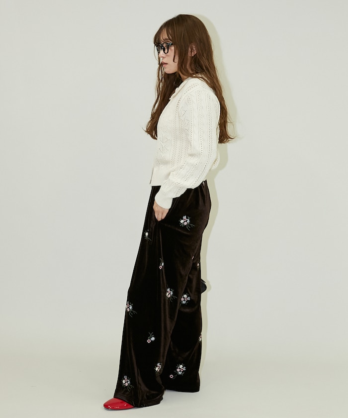 PUBLUX/花刺繍 ベロア イージーパンツ 限定展開｜Daytona Park(FREAK'S