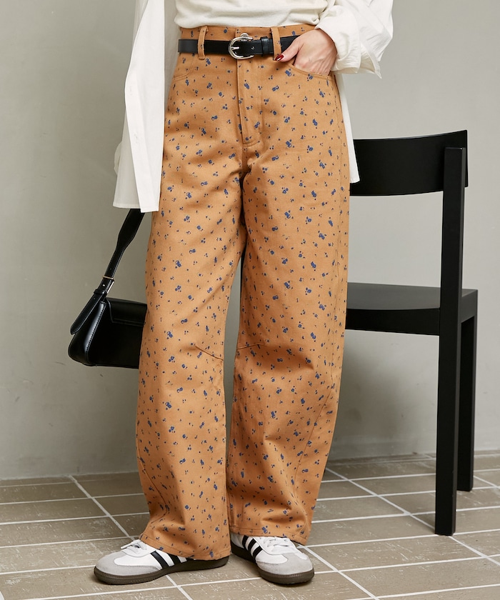 小花柄 カーブパンツ　限定展開