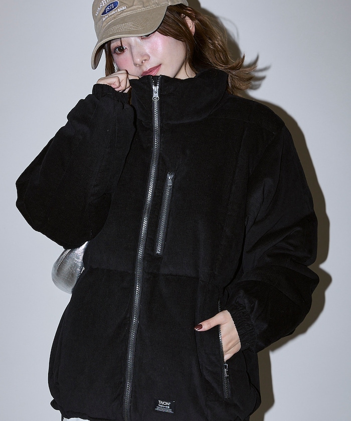 WORK W-ZIP VOLUME CORDUROY DOWN JACKET/ワーク ダブルジップ ボリューム コーデュロイ ダウン ジャケット　限定展開
