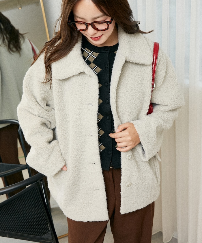 ボア ハーフコート　限定展開