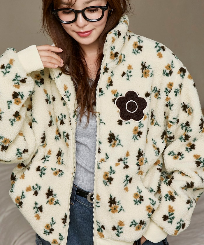 MARY QUANT/別注 相良 ワッペン 花柄 ボアブルゾン 限定展開｜Daytona