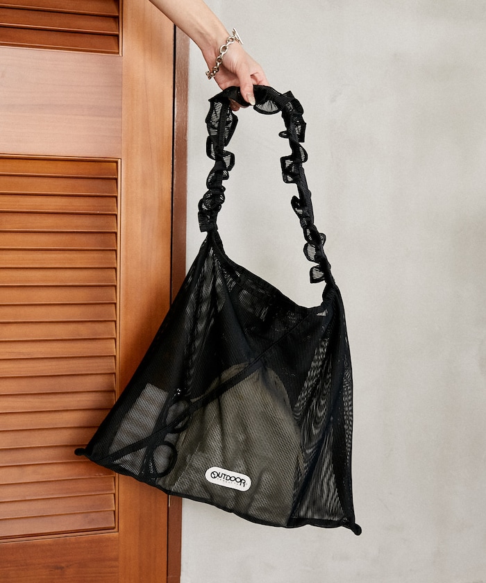 別注 メッシュ フリル トートバッグ　限定展開