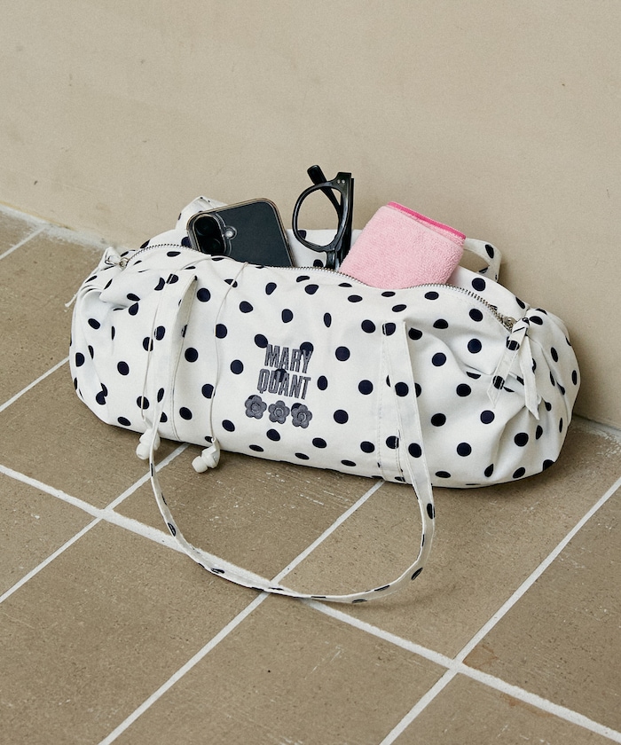 【3月6日 10:00販売開始】ロゴ刺繍 ギャザー ボストンバッグ　限定展開