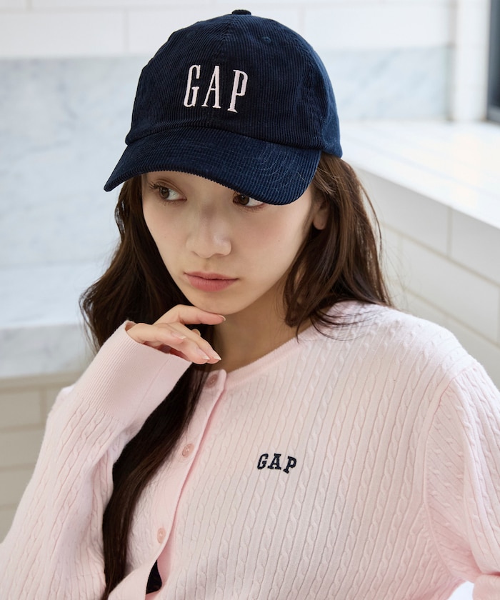 【9月11日 10:00販売開始】別注 GAP ロゴ コーデュロイ キャップ　限定展開