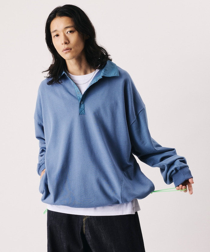 リラックスフィット スピンドル スナップポロ スウェット【限定展開】