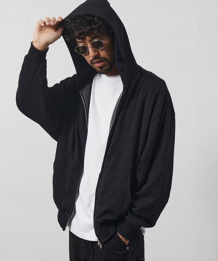 W-FACE ZIPUP HOODIE / ダブルフェイス ジップアップ フーディ