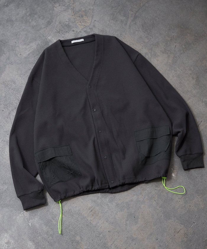 サイドポケット スピンドル テック サーマル カーディガン