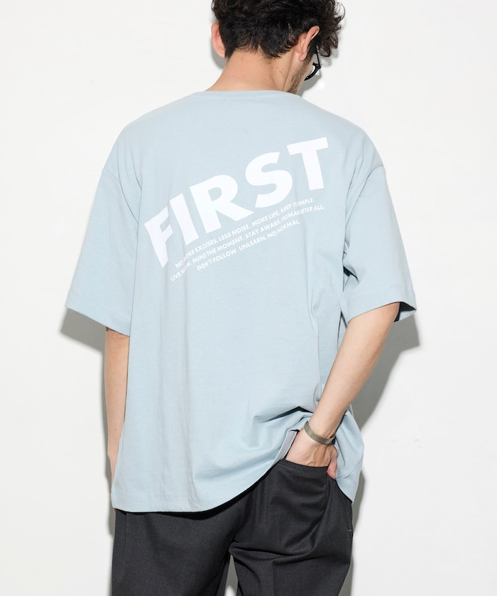 6オンス フロントロゴプリント クルーネックTシャツ / バックプリントTシャツ PRINT FRESH FIRST