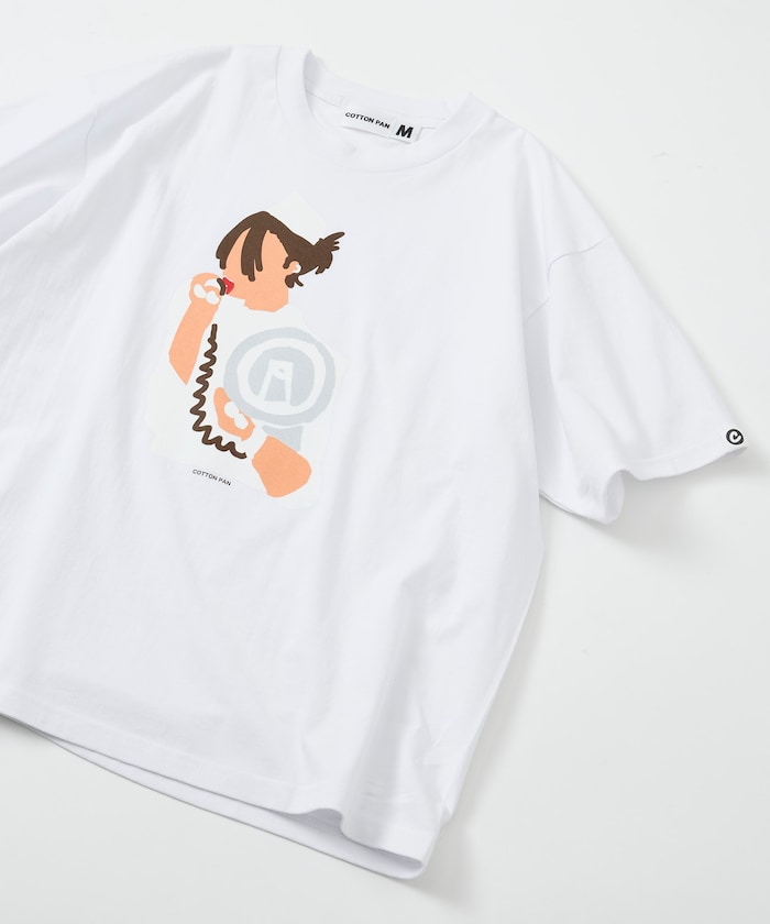 リラックスフィット プリント クルーネック Tシャツ / ホンノウ
