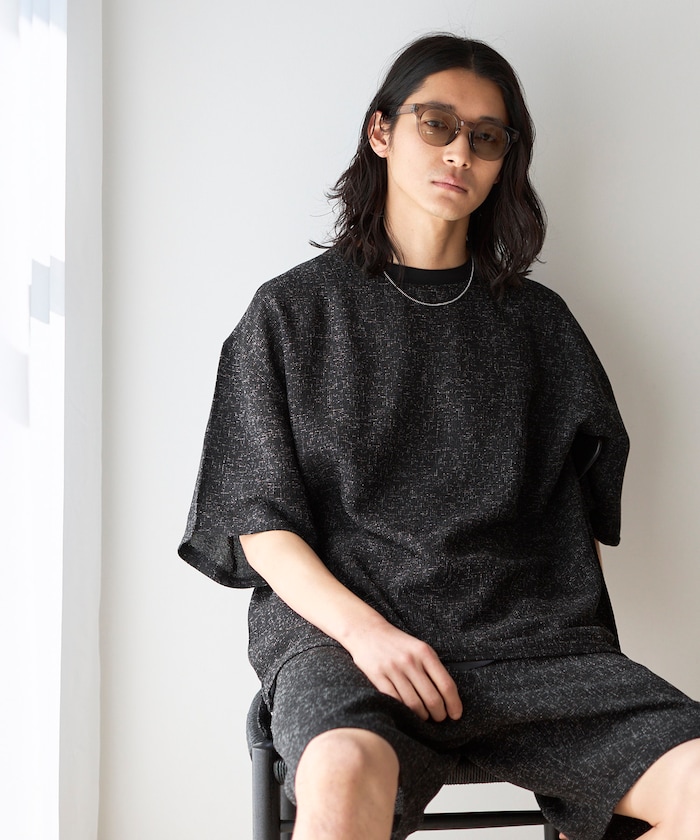 サマー ツイード ショートスリーブ クルーネック / セットアップ対応