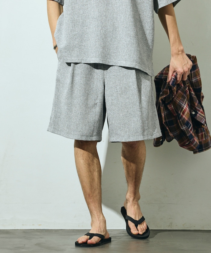 サマー ツイード イージー ワイドショーツ / セットアップ対応