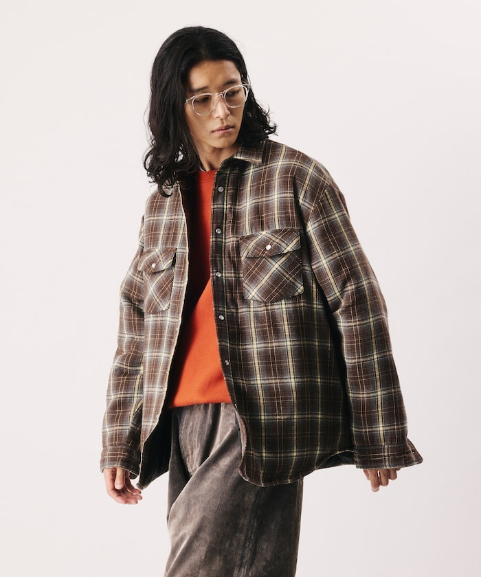 キルティング チェックシャツジャケット 【限定展開】