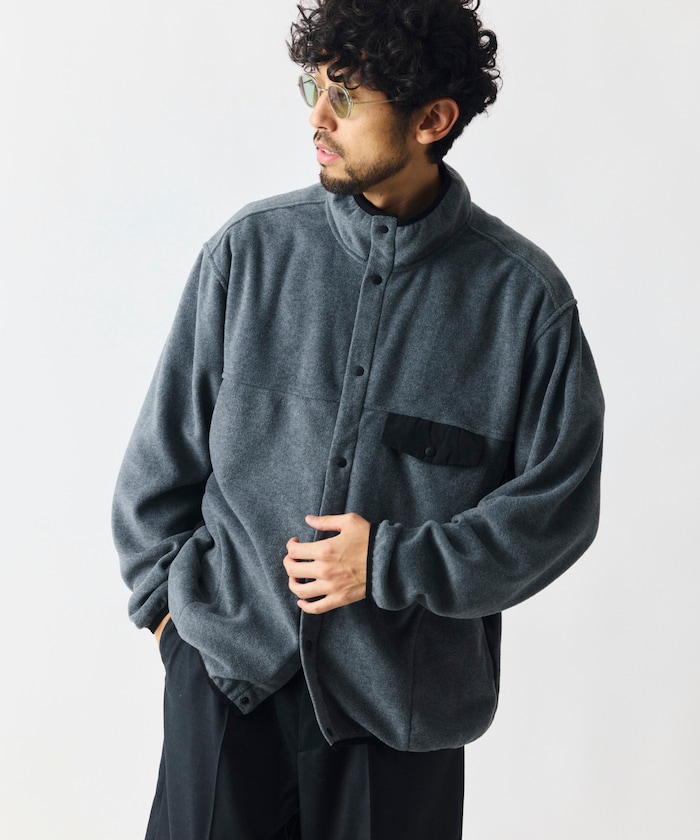 限定展開 スナップ フリース ジャケット