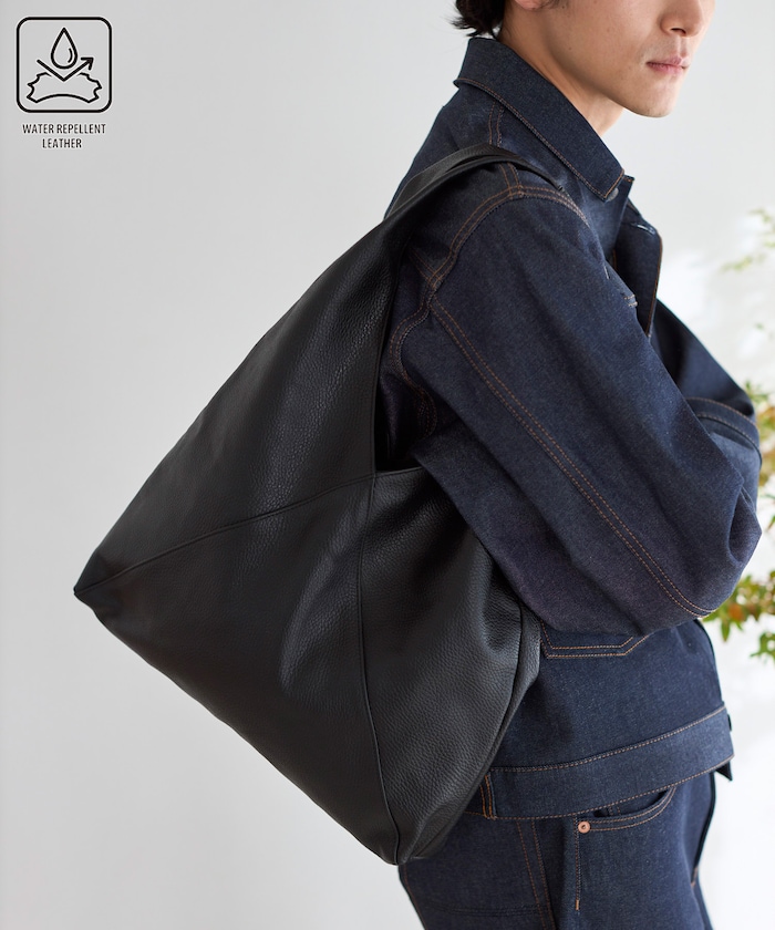 Leather Triangle Marche Bag
