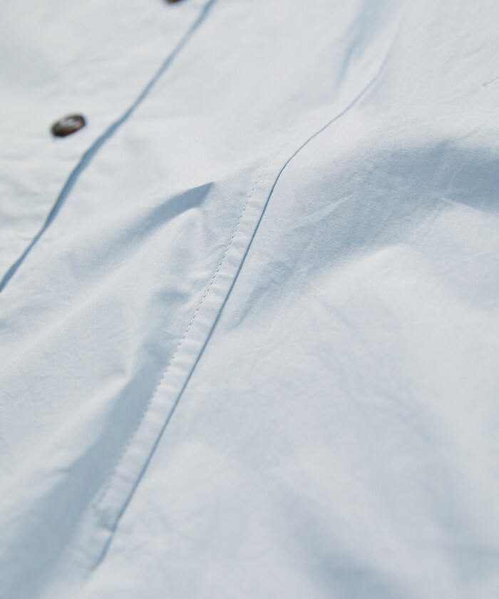 GANNI/COTTON POPLIN FRILL COLLER SHIRT / F8638 / ピューリタン 