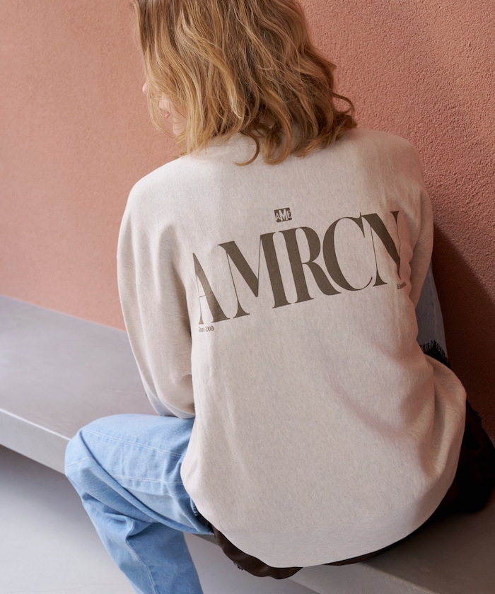 Americana × Firsthand 別注 裏毛 プリント クルーネック スウェット【限定展開】