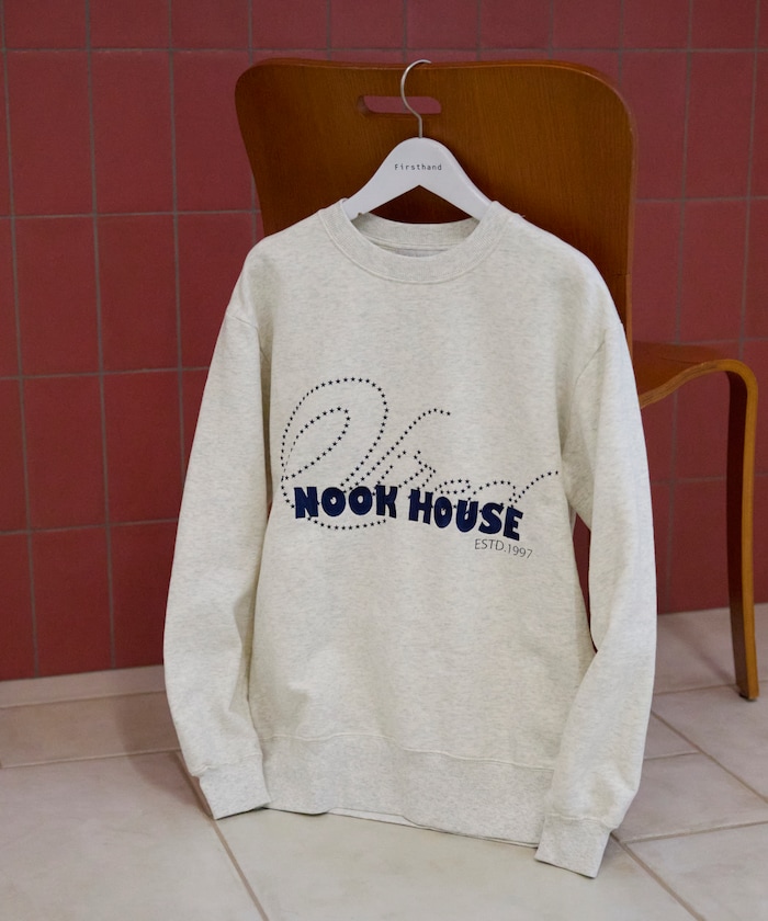 オーガニックコットン刺繍プリントスウェット 【限定展開】