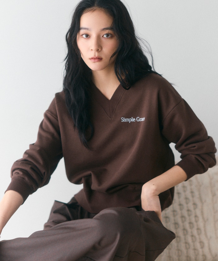 オーガニックコットン Vネック スウェット 【限定展開】