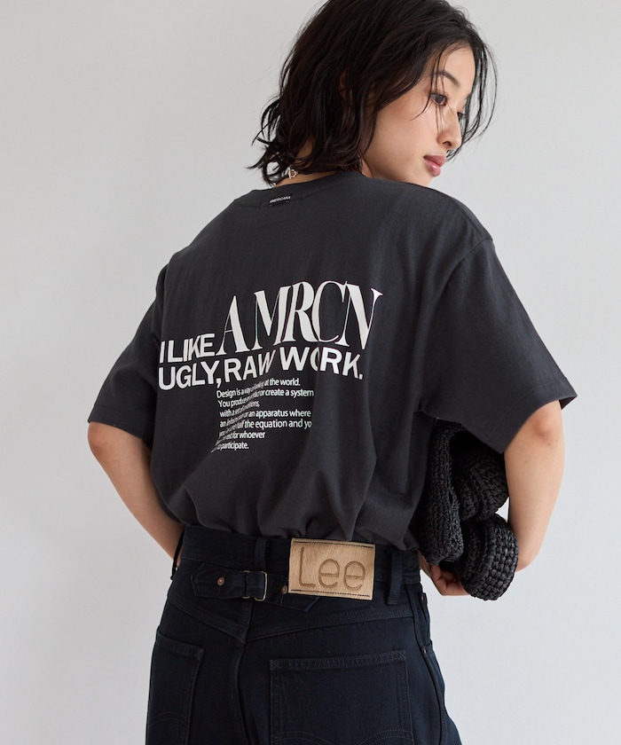 【3月11日12:00発売】別注 丸胴 ラフィー天竺 ロゴプリントTEE