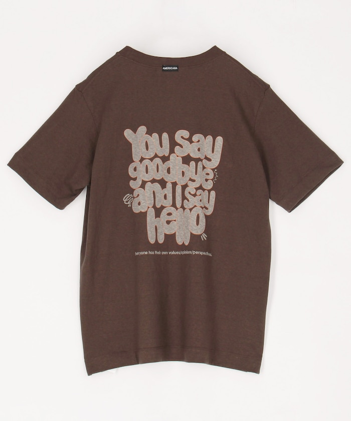 丸胴 ラフィー バックプリント Tシャツ /  I say hello【限定展開】