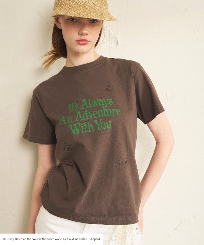 【Winnie-the-Pooh  くまのプーさん】メッセージ プリントTシャツ