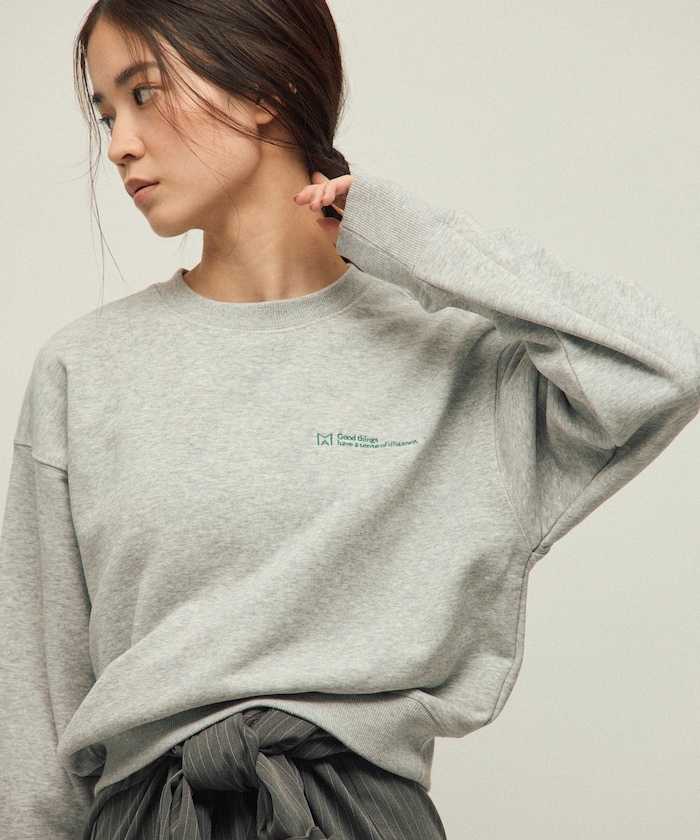 【10月10日12:00発売】MA ベーシックロゴ刺繍 クルーネックスウェット ウィメンズ