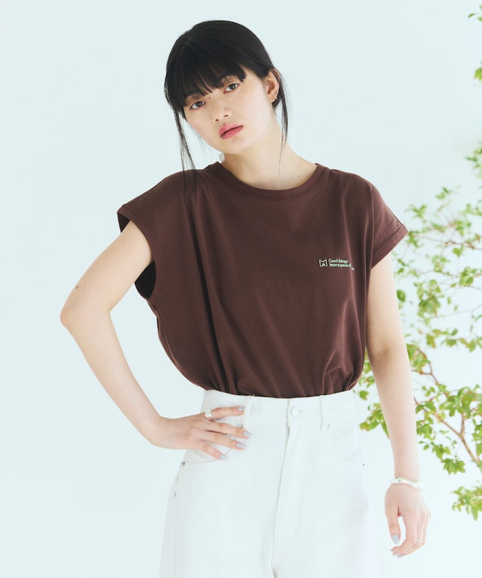 ベーシック ロゴ フレンチスリーブ Tシャツ  / BASIC LOGO FRENCH SLEEVE TEE