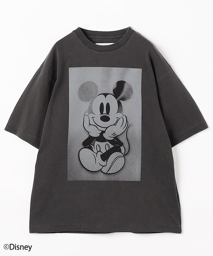 MICKEY MOUSE  フロント プリント 半袖 Tシャツ / JT261C41