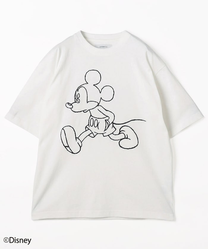 MICKEY MOUSE Embroidery フロント 刺繍 半袖 Tシャツ / JT261C42