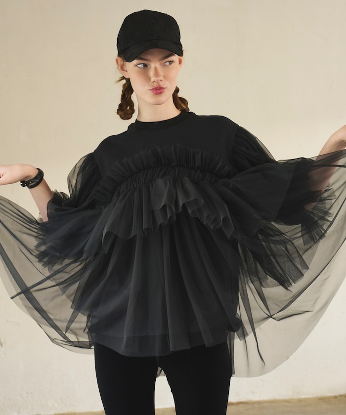 別注 Volume Tulle T-shirt