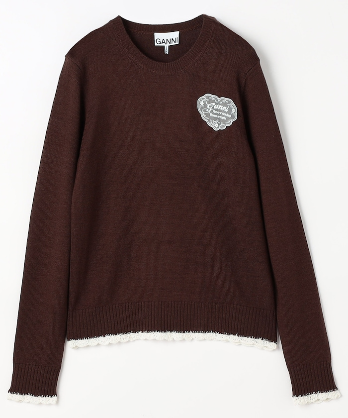 Lace Wool Crewneck