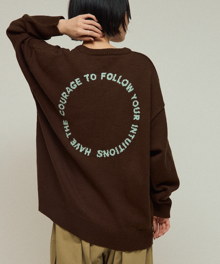 【9月25日12:00発売】スウェットライク レタードニット / ジャガードニット