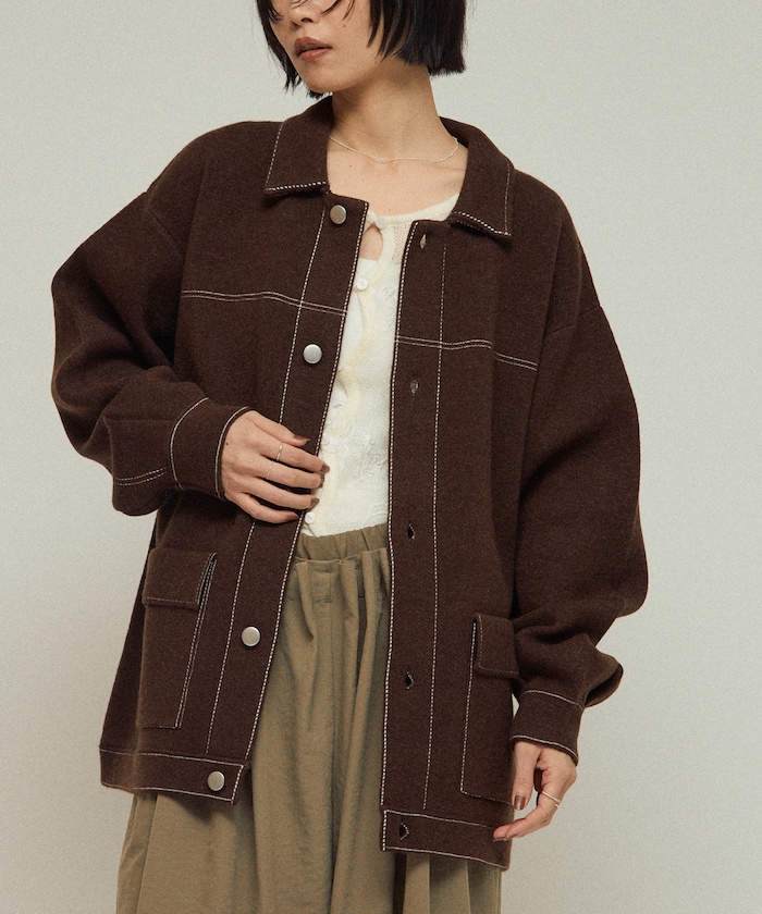 【9月25日12:00発売】オーバーサイズ ニットカバーオール