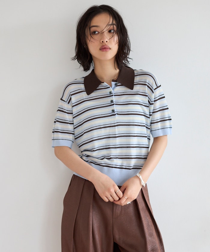 サックスブルー：サックス×ブラウン