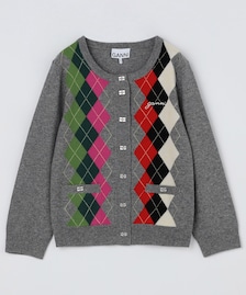 GANNI/Cashmere Wool Mix Cardigan / K2533 / アーガイル柄 カシミヤ 