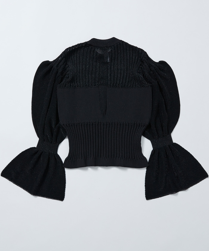 CFCL／FLUTED SKIRT 黒×グリッター 限定品 （CFCLがPOP UPイベントを 