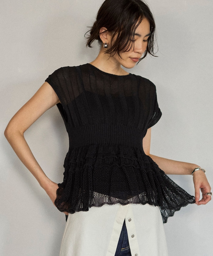 【3月11日12:00発売】ジャパンメイド ホールガーメント ペプラム トップス