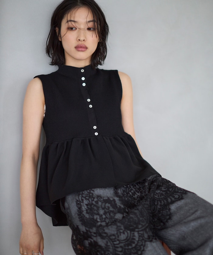 【3月11日12:00発売】ジャパンメイド ホールガーメント ペプラム ベスト