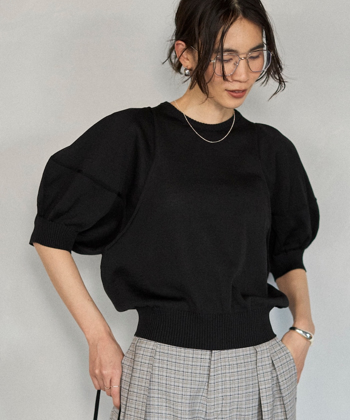 【3月11日12:00発売】ジャパンメイド ホールガーメント パフスリーブ トップス