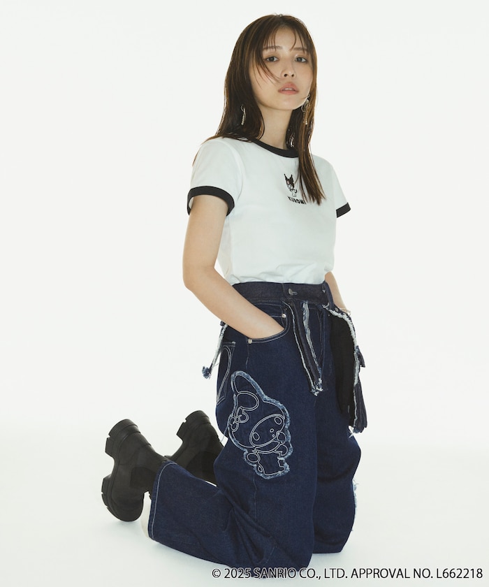 x ＜My Melody＞＜Kuromi＞ PATCH DENIM