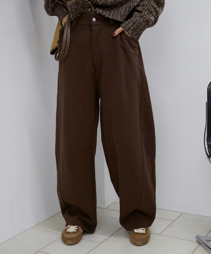 オーガニックコットン スウェットカーブパンツ 【限定展開】
