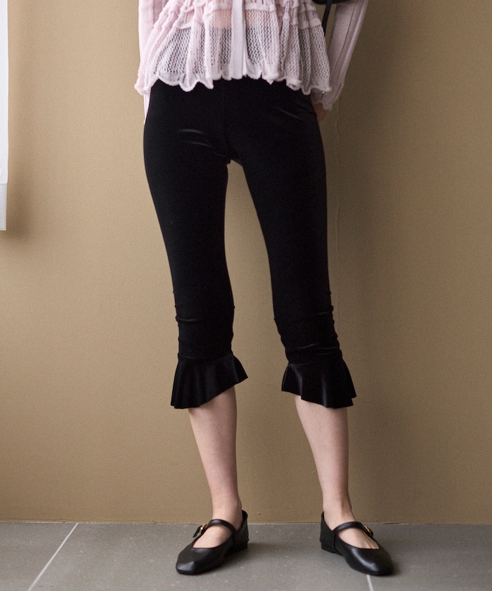 VELVET VOLANT CAPRI / ベルベット カプリパンツ