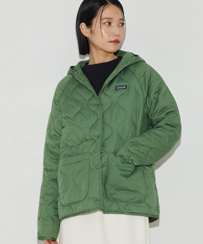 専用 patagonia フード付きジャケット オリーブ Patagonia パタゴニアオリーブ色 フード付きジャケットキッズサイズ
