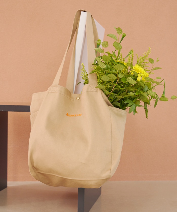 Americana× Firsthand 別注embroidery TOTE BAG M  ロゴ刺繍 トートバッグ Mサイズ 【限定展開】