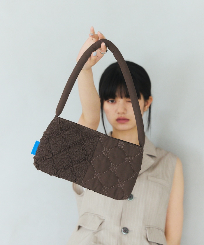 フラワーキルト パッチワーク ワンハンドルバッグ