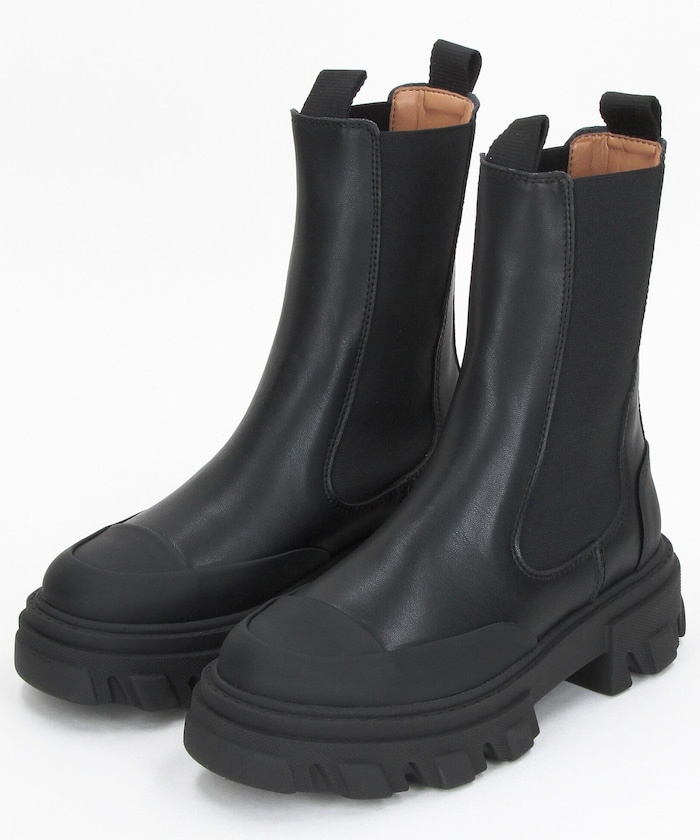 Mid Chelsea Boot Black Stitch / チャンキーソール チェルシーブーツ