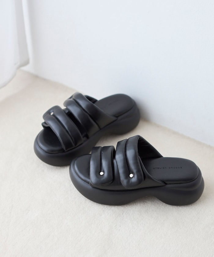 パフィー ベルクロ 厚底 サンダル / 5cmソール (22.5cm～24.5cmサイズ展開)