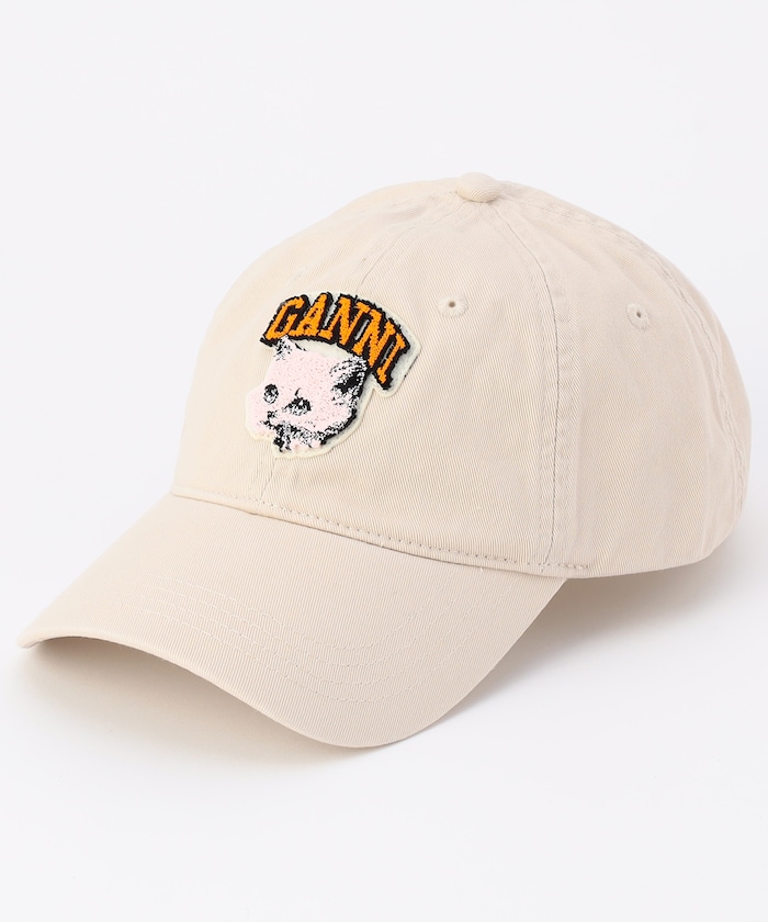 Washed Cotton Canvas Cat Cap / A7096