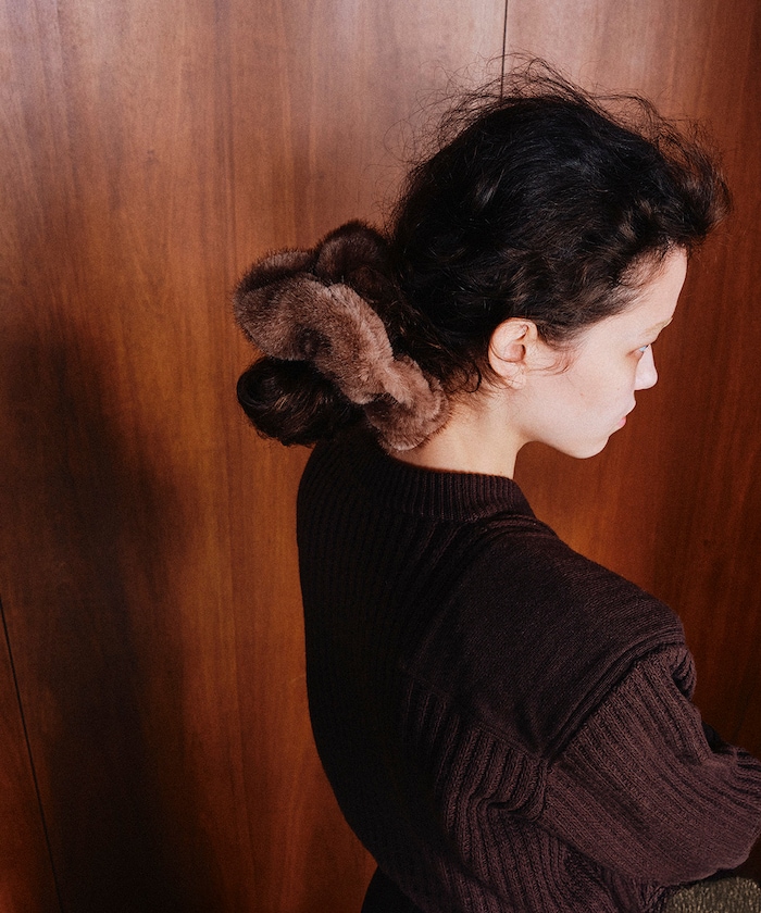 Faux Mink Scrunchie / hp12825 / フェイクファーシュシュ